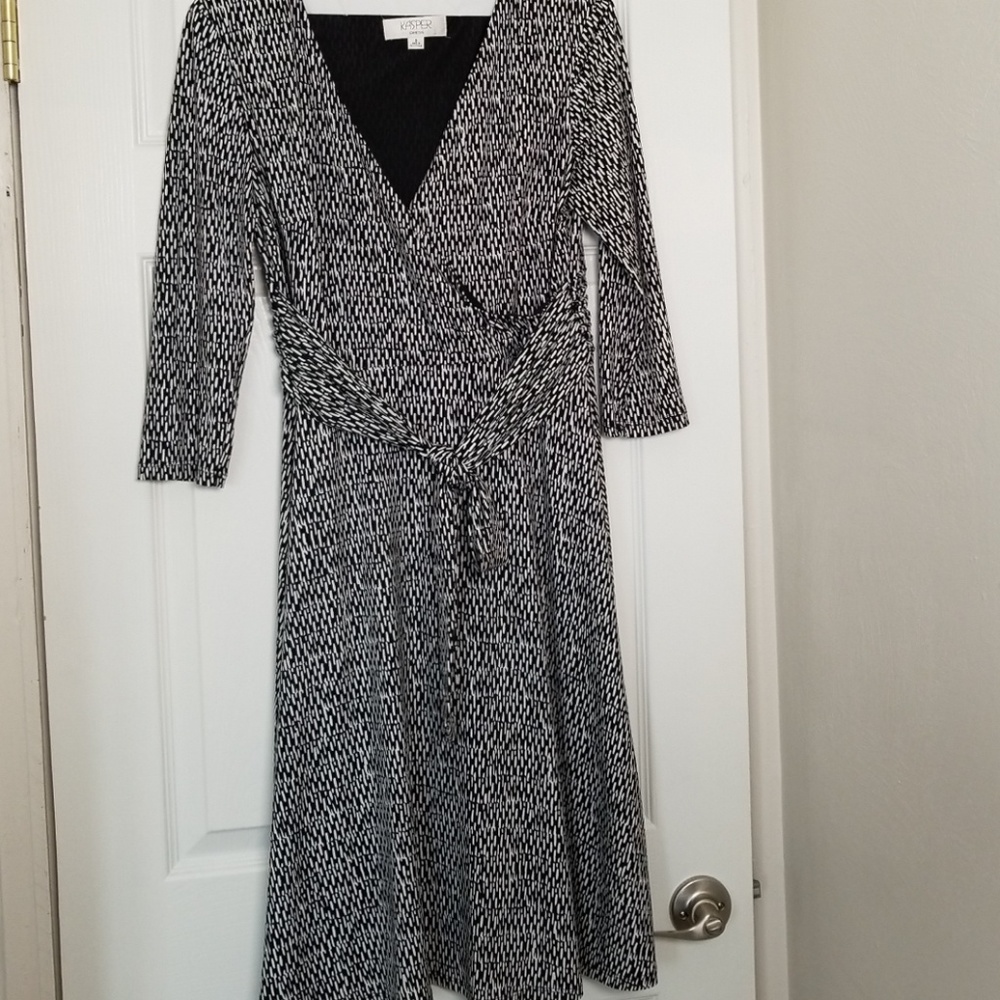 Kasper Wrap Dress with Belt